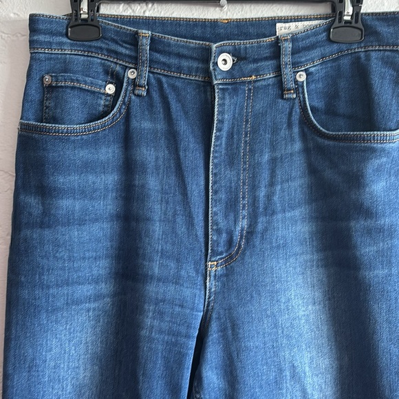rag & bone Casey Hi-Rise ankle flare color Jinx stretch denim jeans women’s 31 - Picture 2 of 11